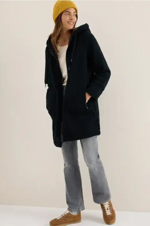 Cecil Navy Teddy Coat