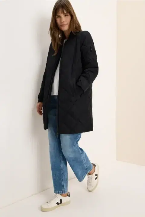 Cecil Black Quilted Coat