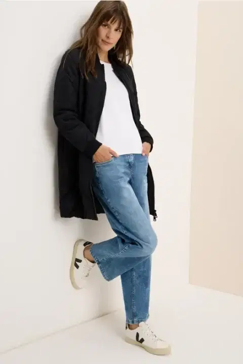 Cecil Black Quilted Coat