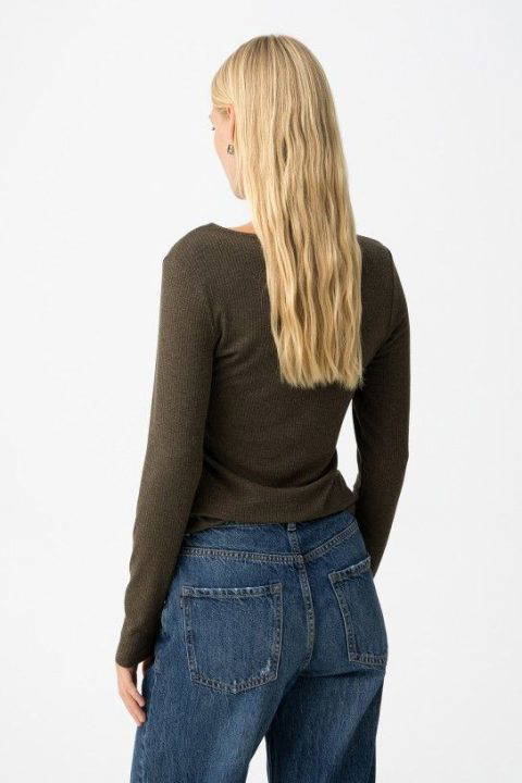 Check Ribbed Top