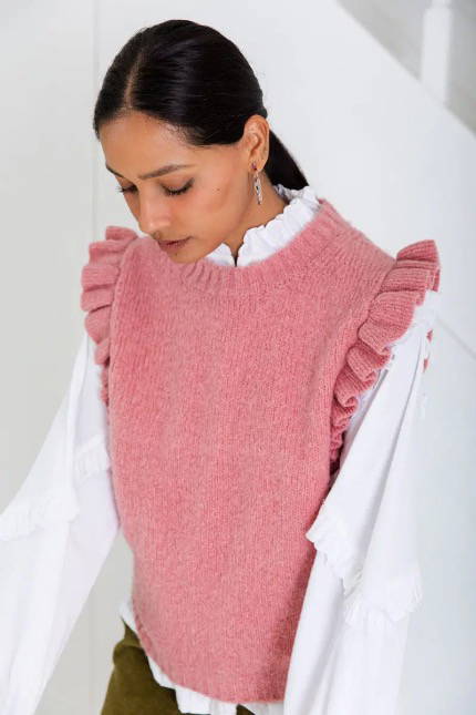 Claude Rose Knit Vest