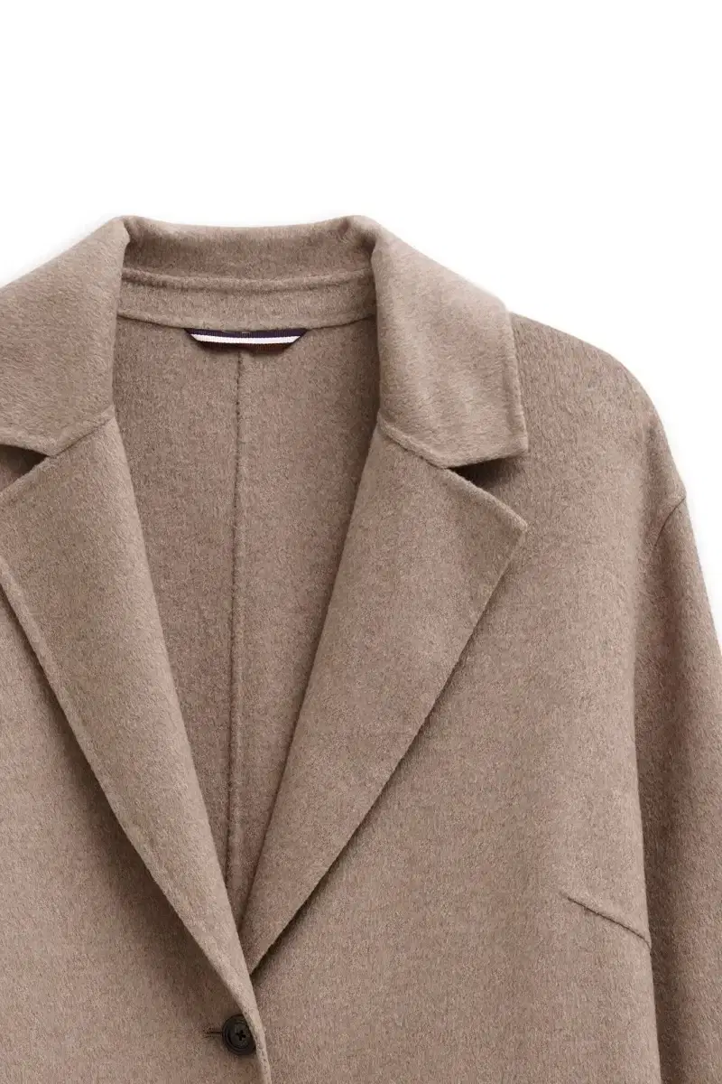 Beige Wool Coat - Image 7