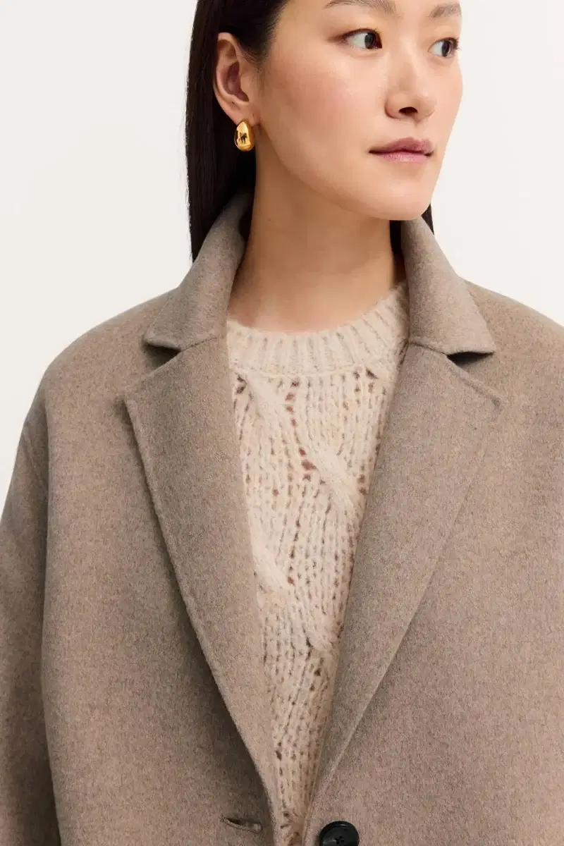 Beige Wool Coat - Image 6