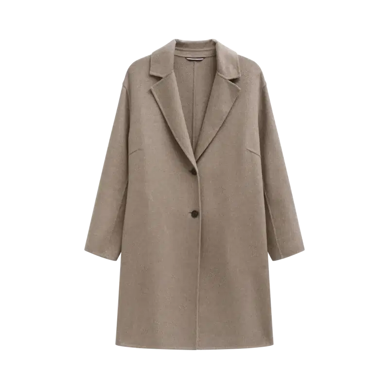 Beige Wool Coat - Image 4