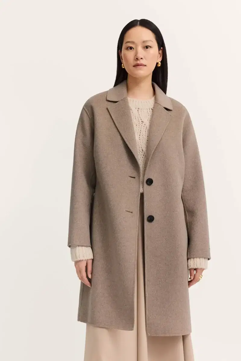 Beige Wool Coat - Image 3
