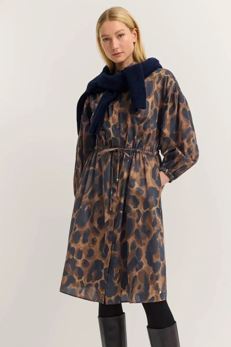 Leopard Print Midi Dress