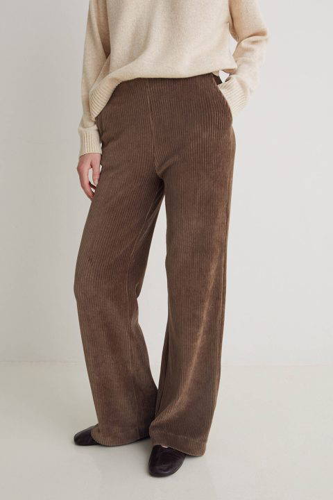 Natural Wide Cotton Blend Corduroy