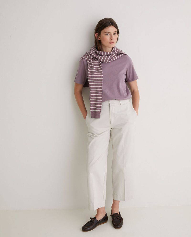 Florian Ecru 100% Cotton Trouser