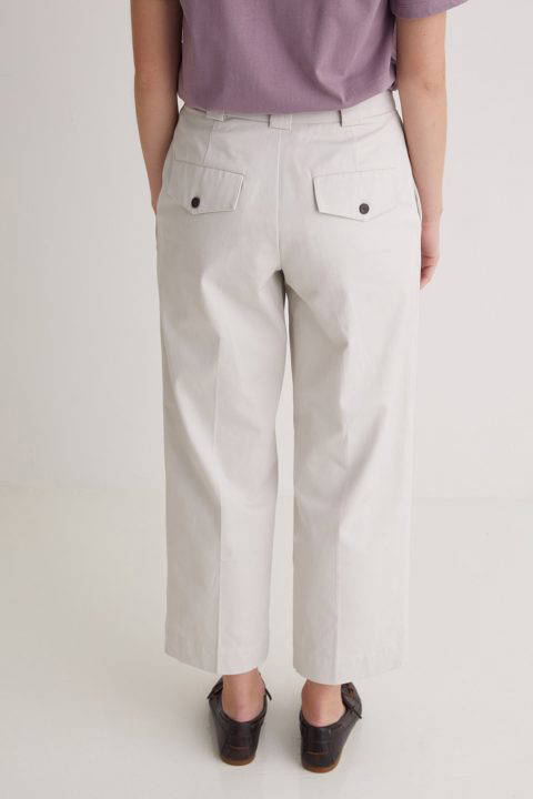 Florian Ecru 100% Cotton Trouser