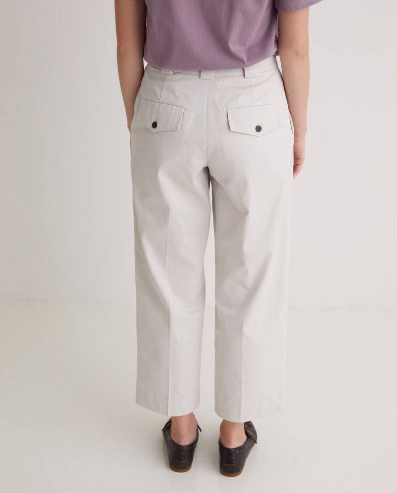 Florian Ecru 100% Cotton Trouser - Image 2