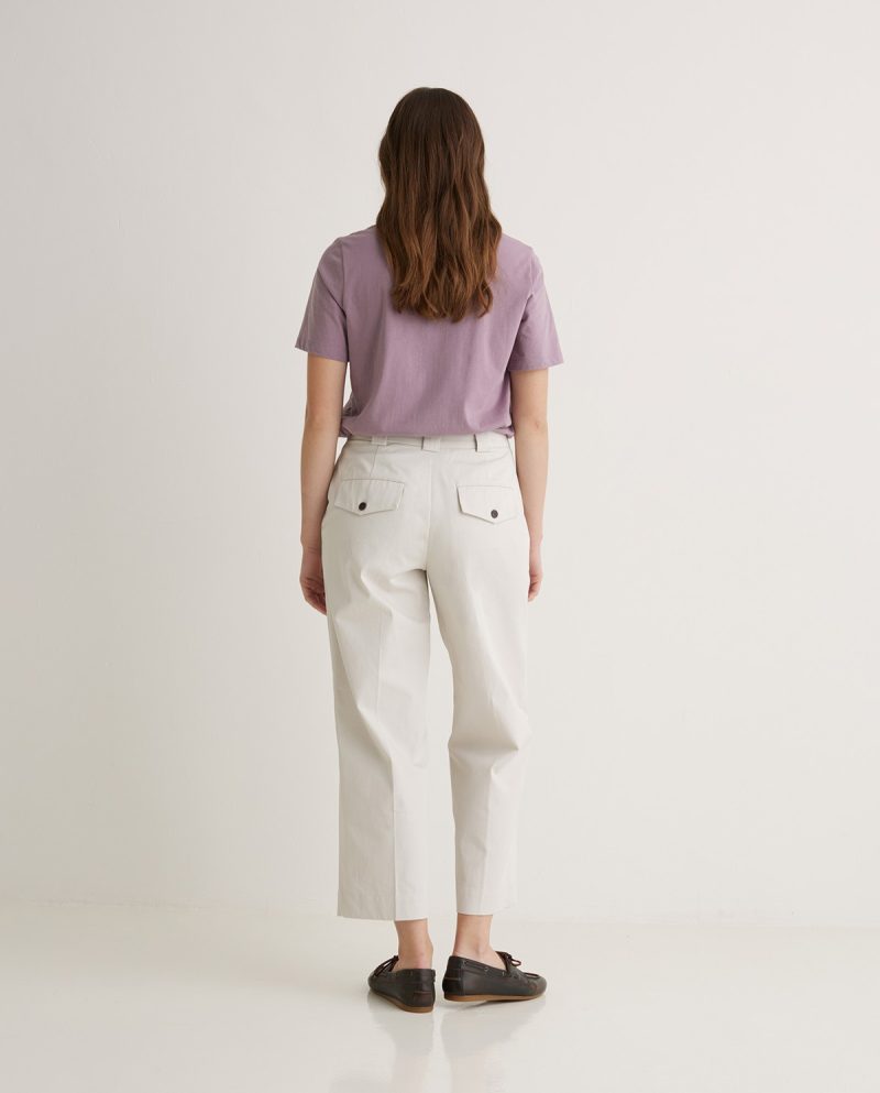 Florian Ecru 100% Cotton Trouser - Image 3
