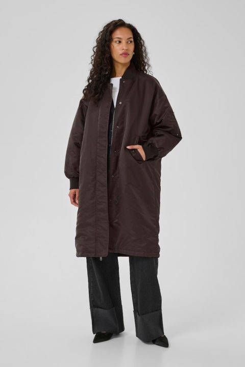 Helga Long Bomber Style Jacket