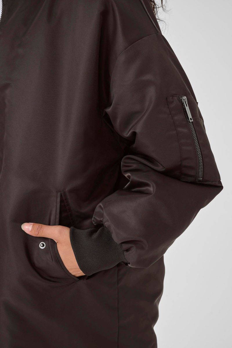 Helga Long Bomber Style Jacket - Image 4