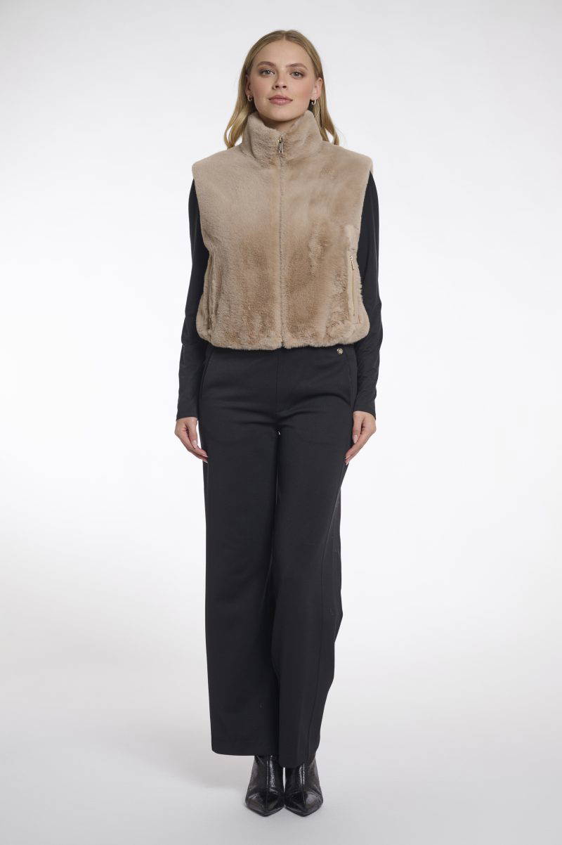Nikki Short Faux Fur Waistcoat - Image 3