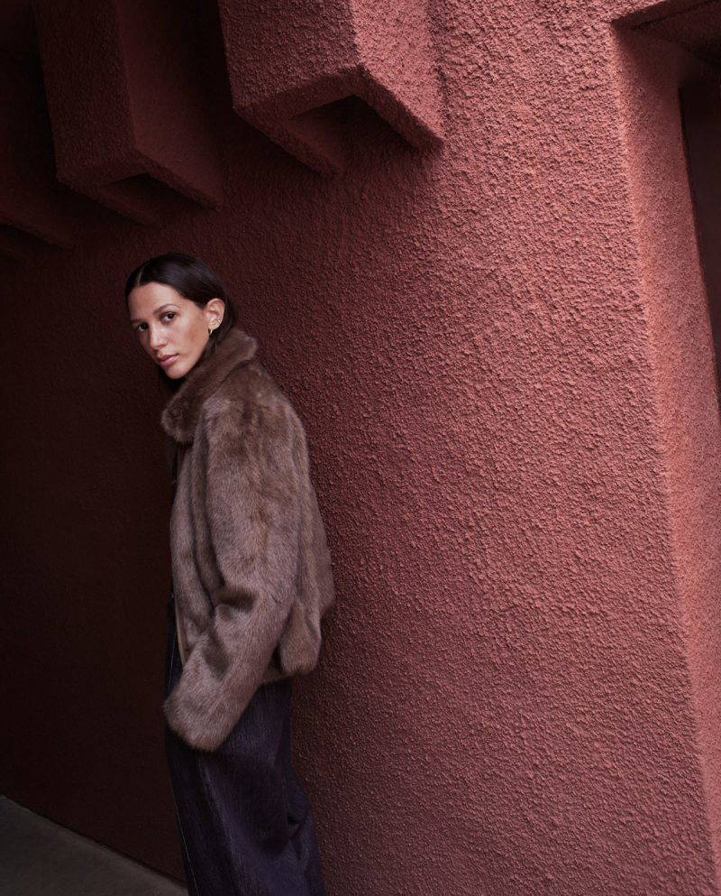 Madge Brown faux-fur short coat - Image 2
