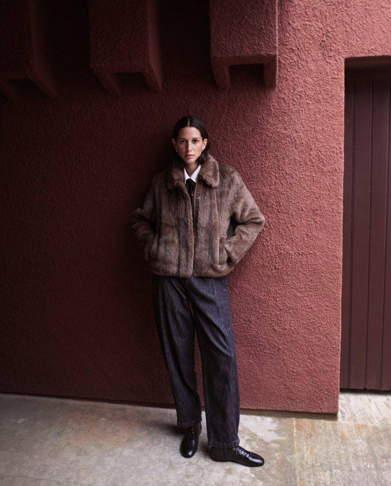 Madge Brown faux-fur short coat - Image 4