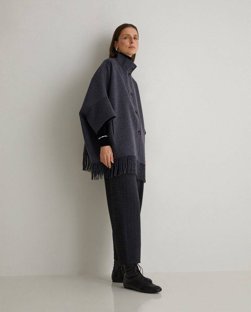 Michel Grey Herringbone Knit Trousers - Image 4