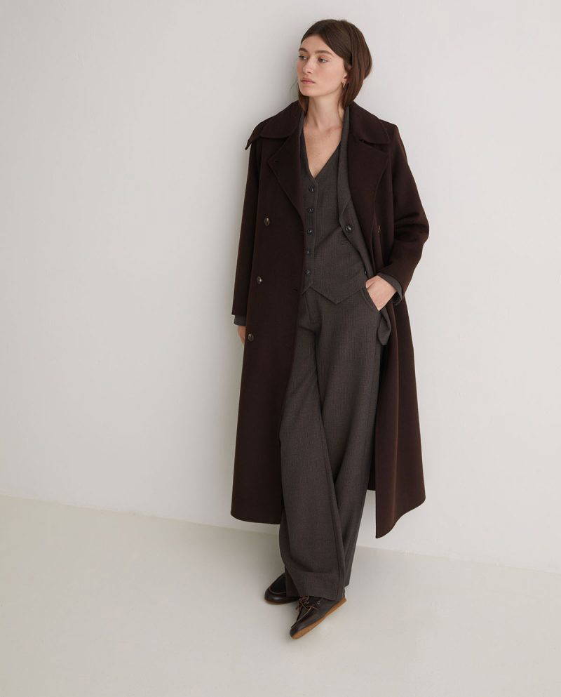 Ralphie Chocolate Long Coat - Image 5