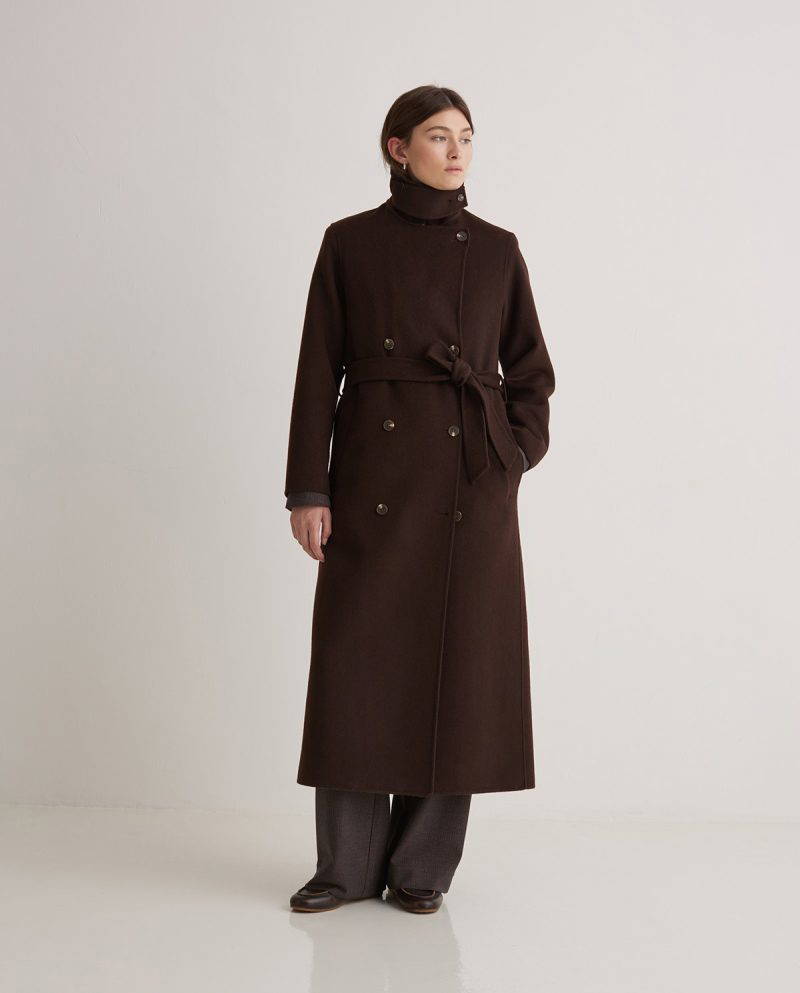Ralphie Chocolate Long Coat - Image 9