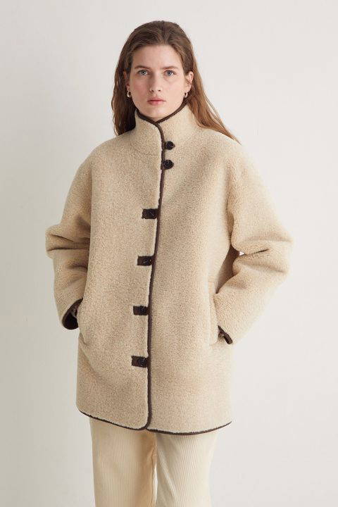Marnine Ecru Shearling Coat
