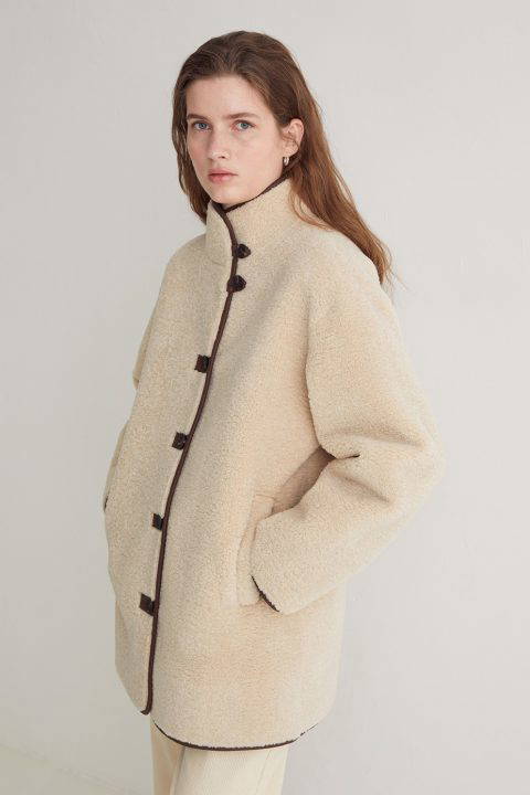 Marnine Ecru Shearling Coat