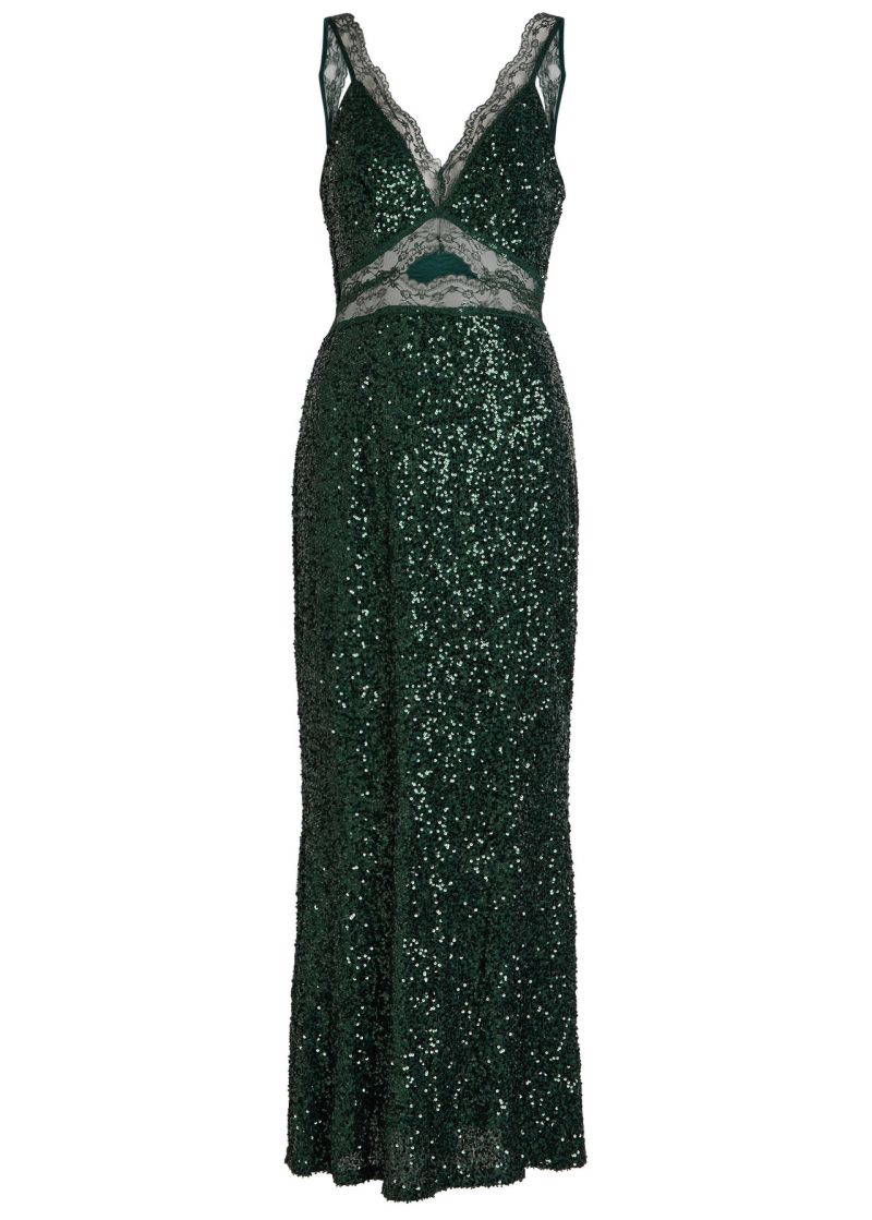 Emerald Sequin Midi Dress