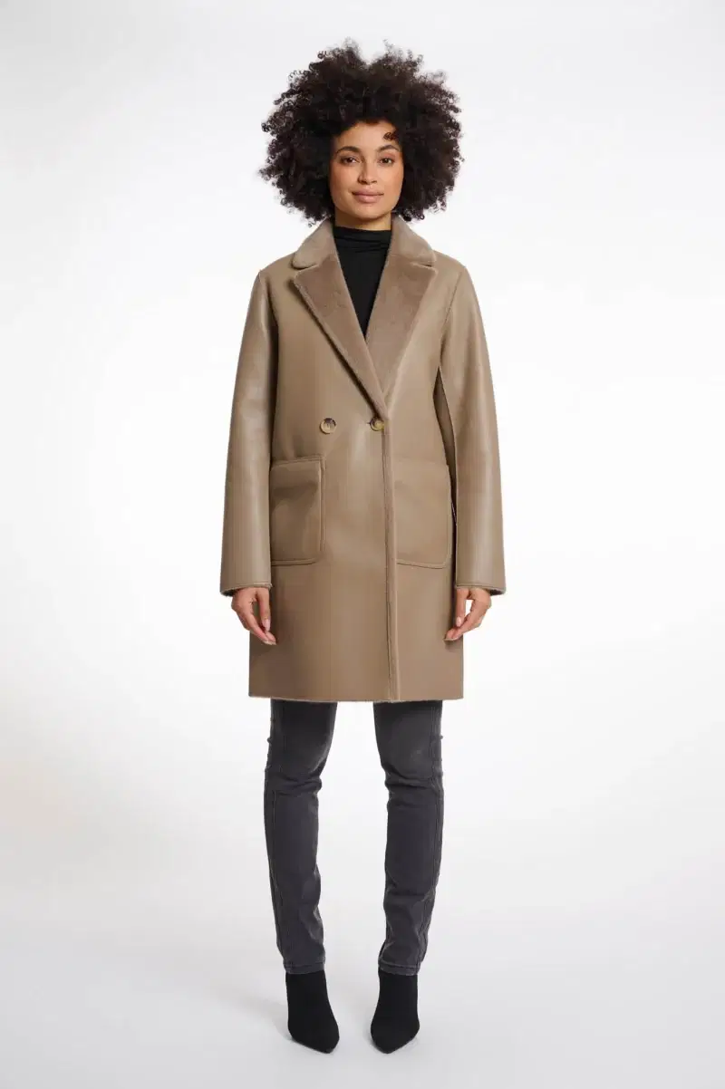 Ivon Toffee Reversible Coat - Image 3