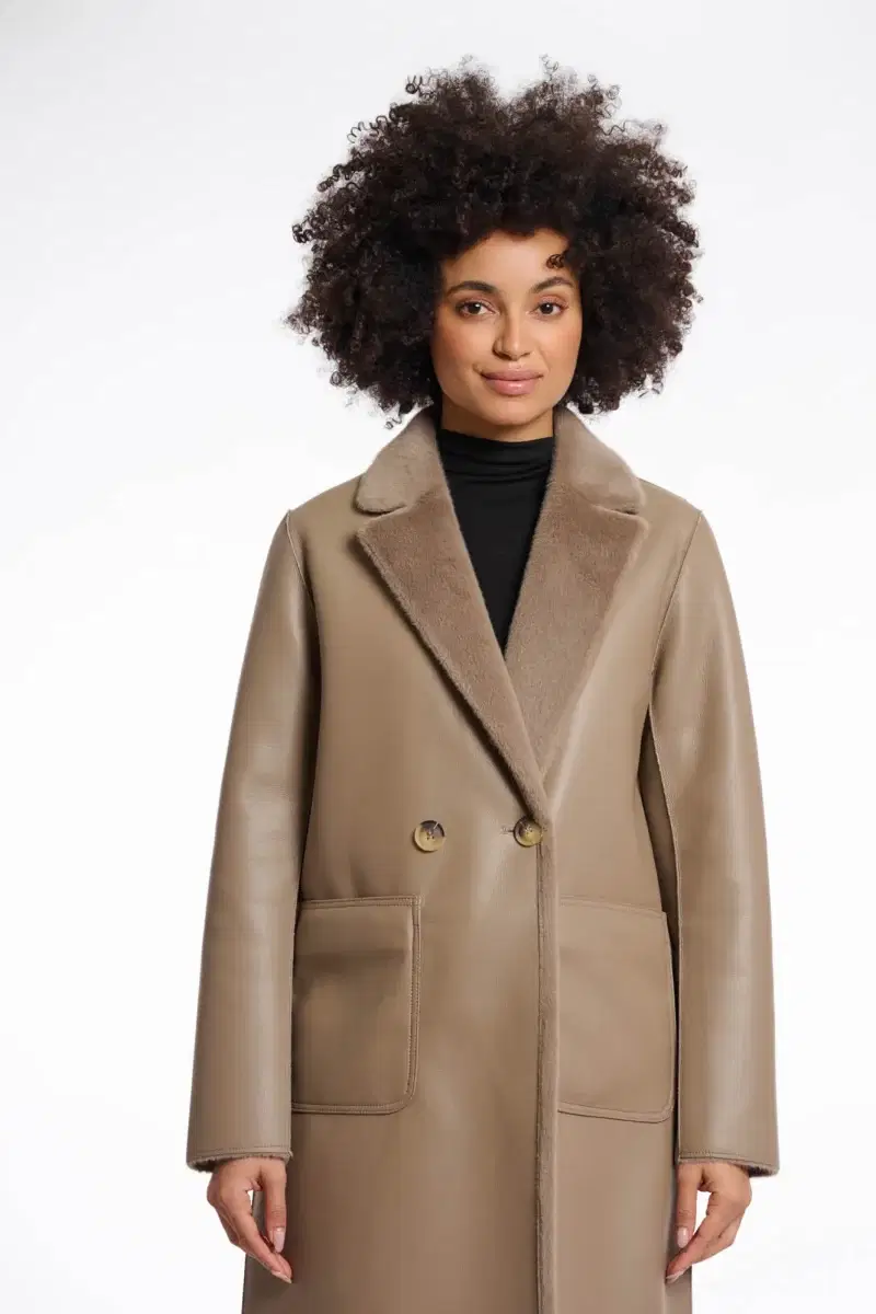 Ivon Toffee Reversible Coat - Image 2