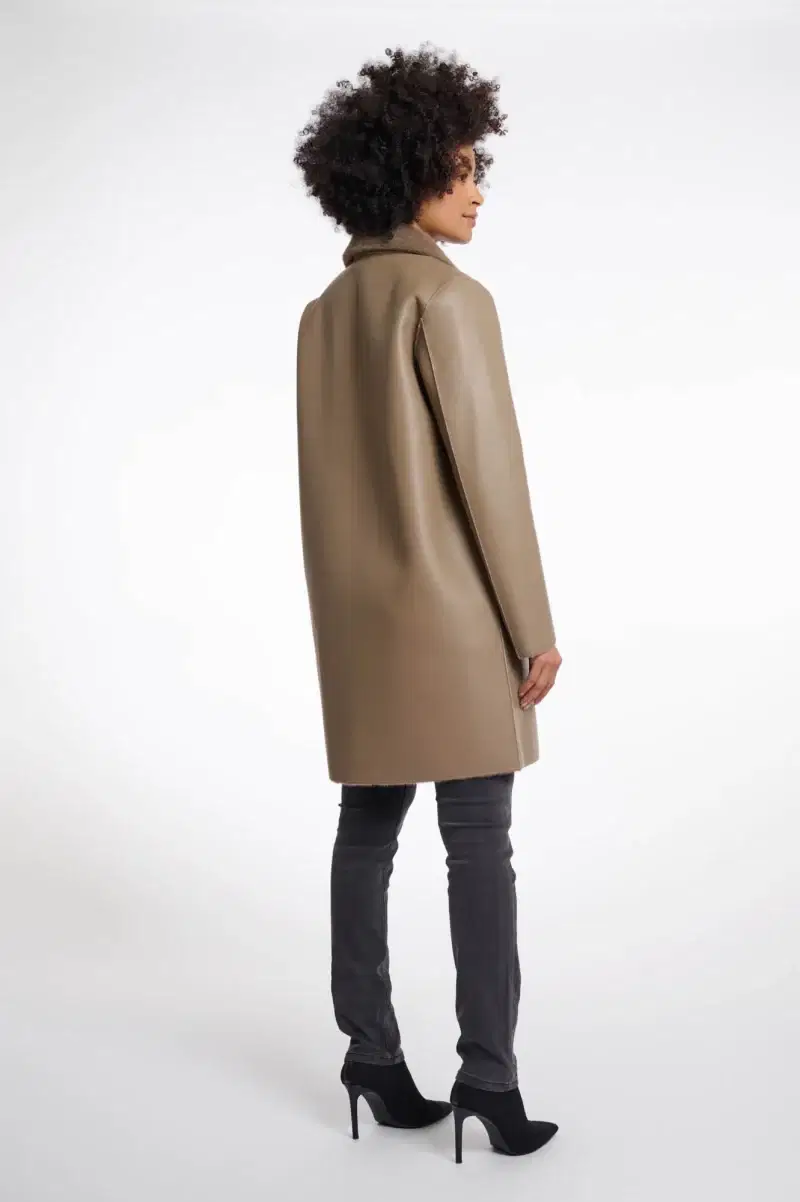 Ivon Toffee Reversible Coat - Image 4