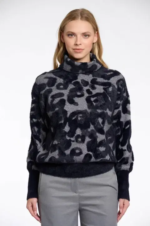 Naura Leopard Print Sweater