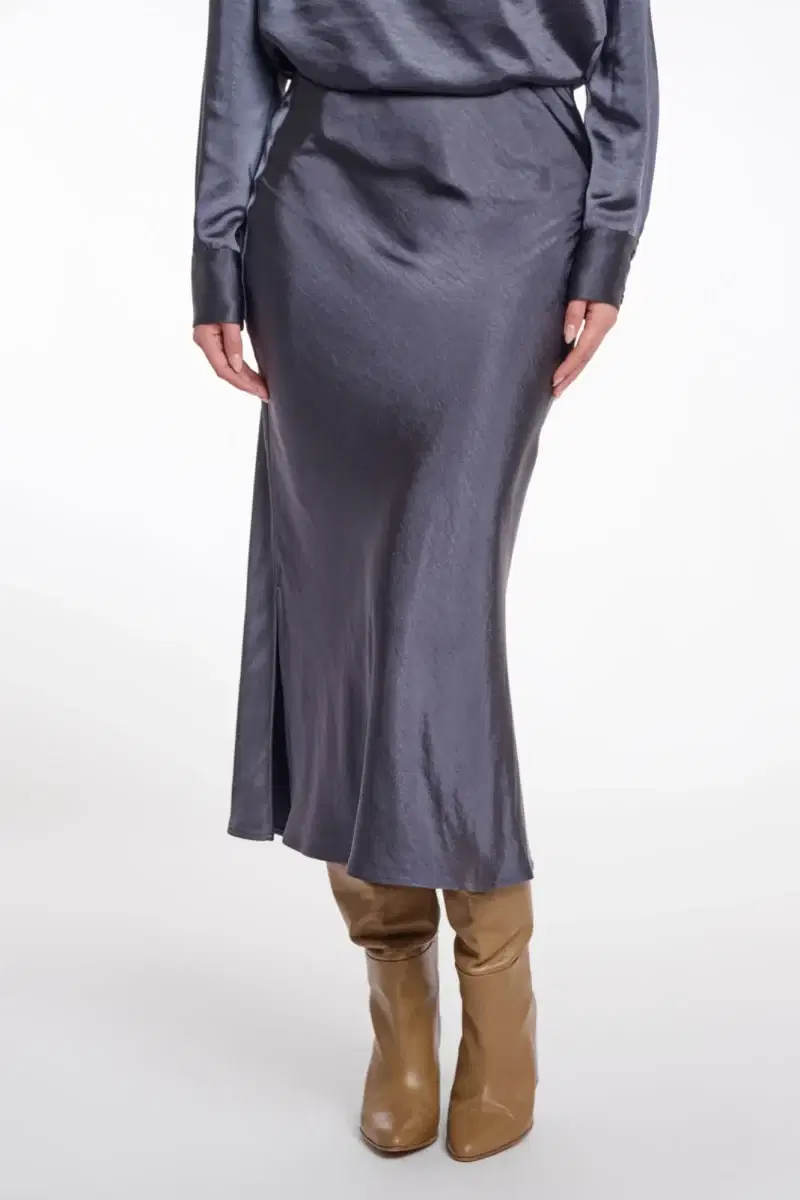 Vera Night Grey Midi Skirt