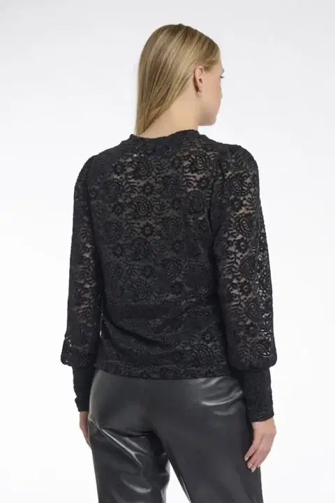 Xela Black Lace Top