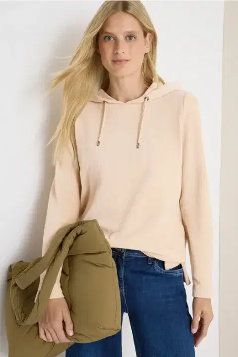 Cecil Beige Corduroy Hoodie