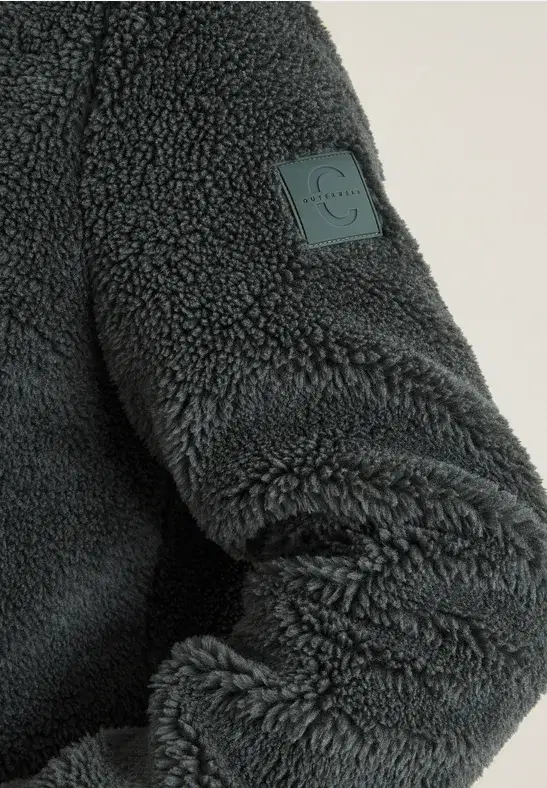 Cecil Pastel Olive Teddy Coat - Image 5