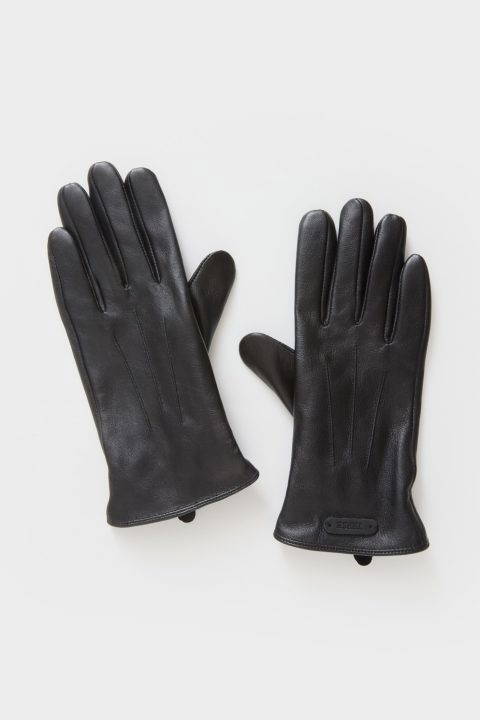 Black Leather Gloves