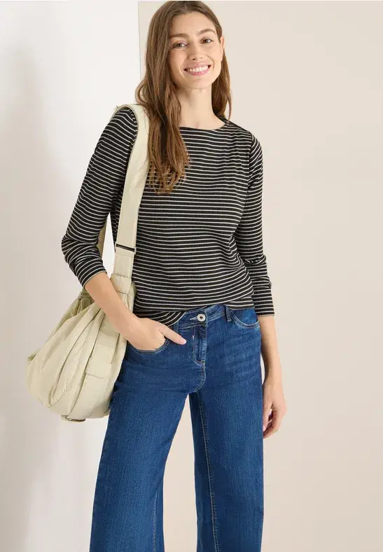 Cecil Khaki Stripe Top - Image 4