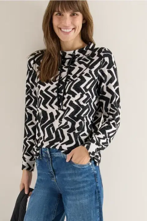 Cecil Cosy Funnel Neck Top