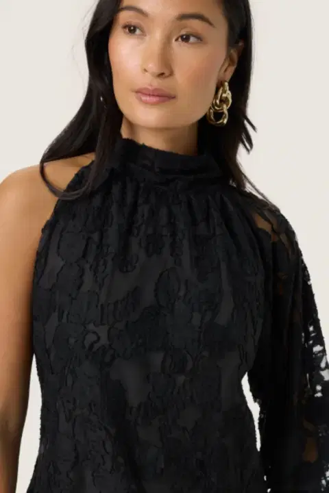 Aisling Black Lace Top