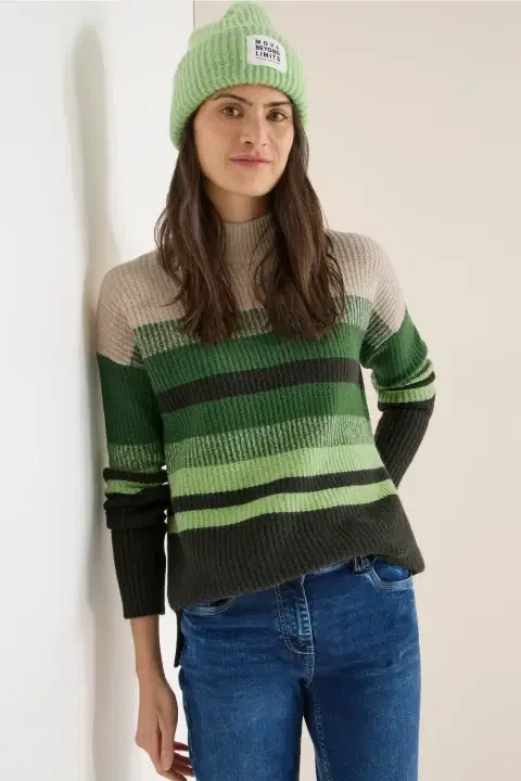 Cecil Mouliné Stripe Sweater