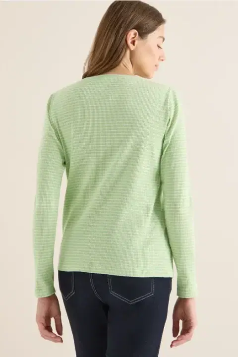 Cecil Lime Stripe Top