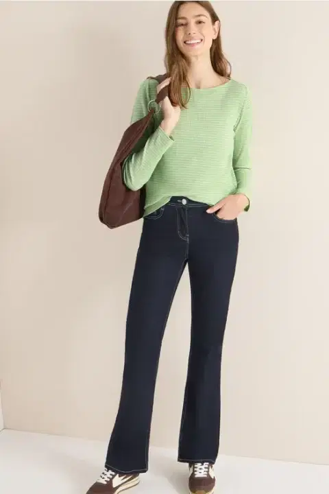 Cecil Lime Stripe Top