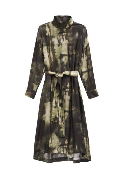 Moss Print Midi Dress
