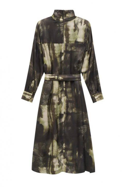 Moss Print Midi Dress
