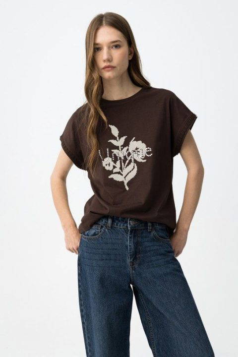 Natalie Chocolate Brown T-Shirt