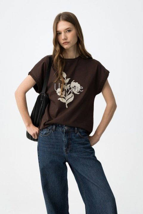 Natalie Chocolate Brown T-Shirt