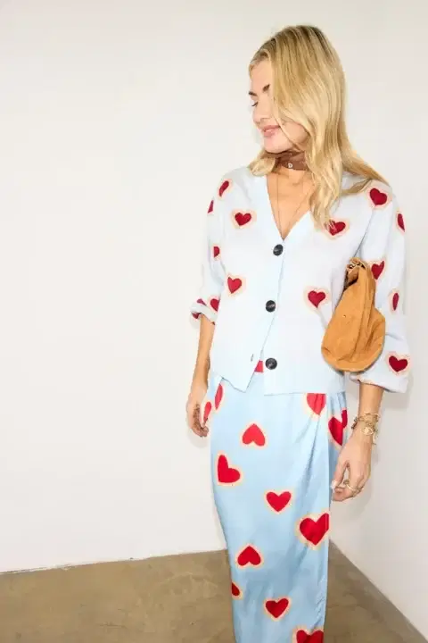 Baby Blue Hearts Cardigan