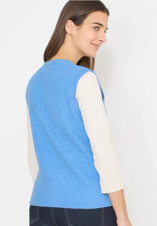 Cecil Blue Rib Vest - Image 2