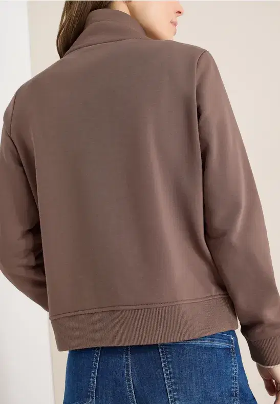 Cecil Taupe Zip Up Sweatshirt - Image 5