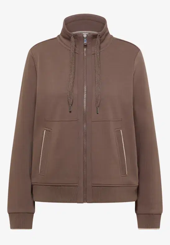 Cecil Taupe Zip Up Sweatshirt - Image 6