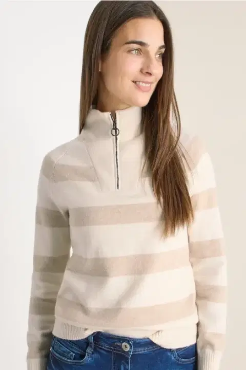 Cecil Beige Stripe Sweater
